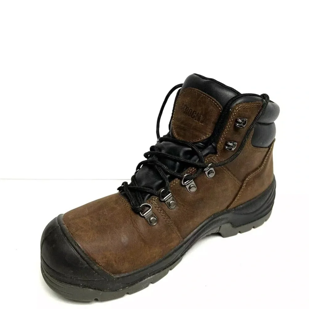 Rocky Men's Worksmart Comp Toe Work Boot Brown Size 8.5Wide